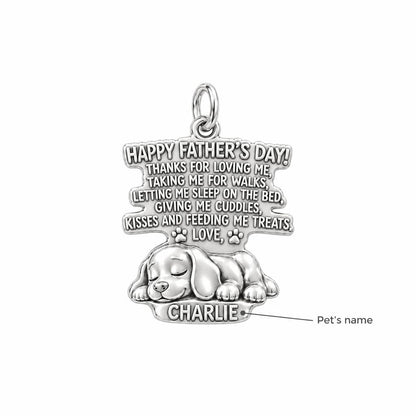Dog Dad Message Charm Bracelet – Personalized Dad Gift – personalization guide