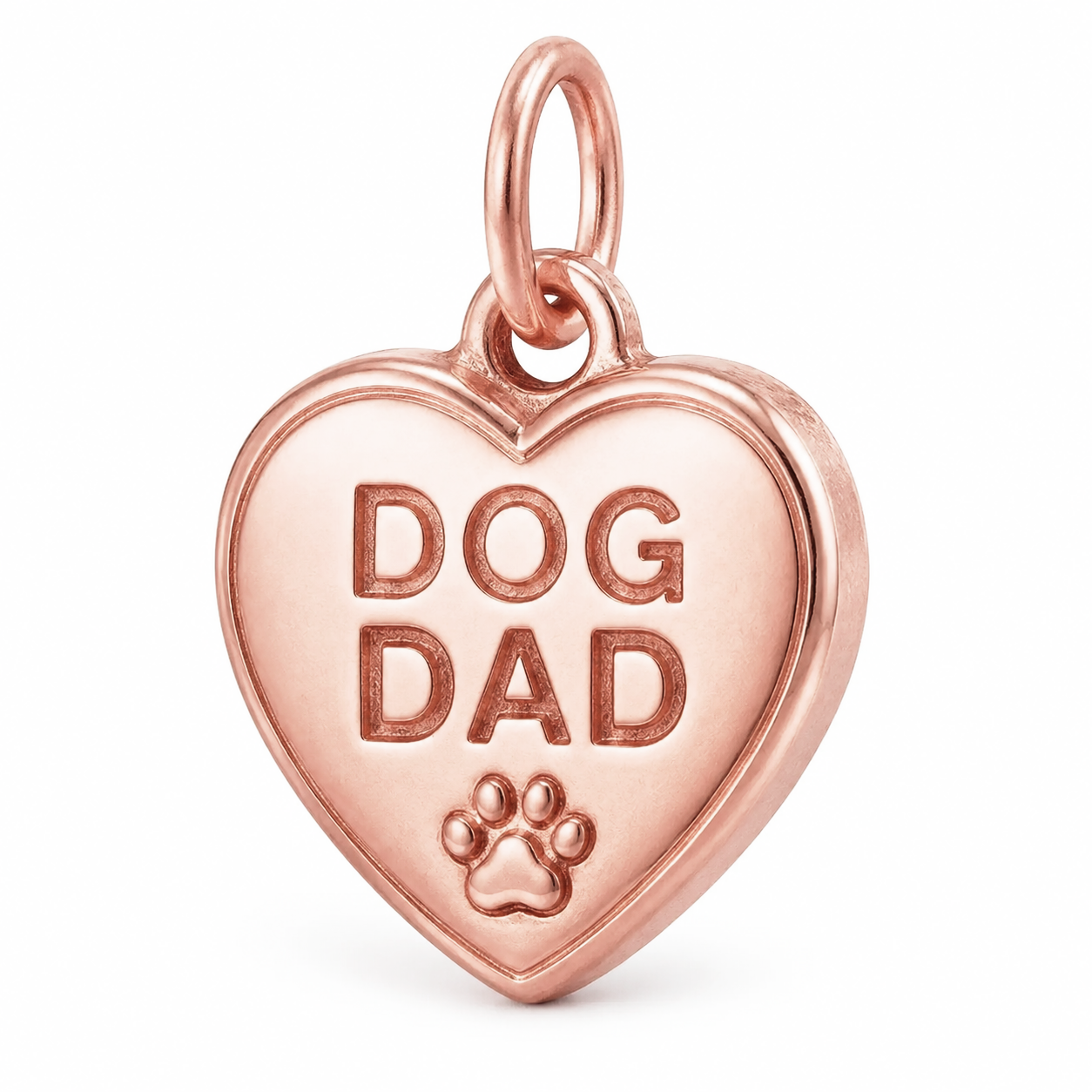 Always Family - Dog Dad Charm - Rose Gold