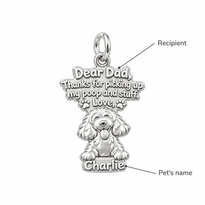 Dog Thank You Note Charm Bracelet – Personalized Dad Gift – personalization guide