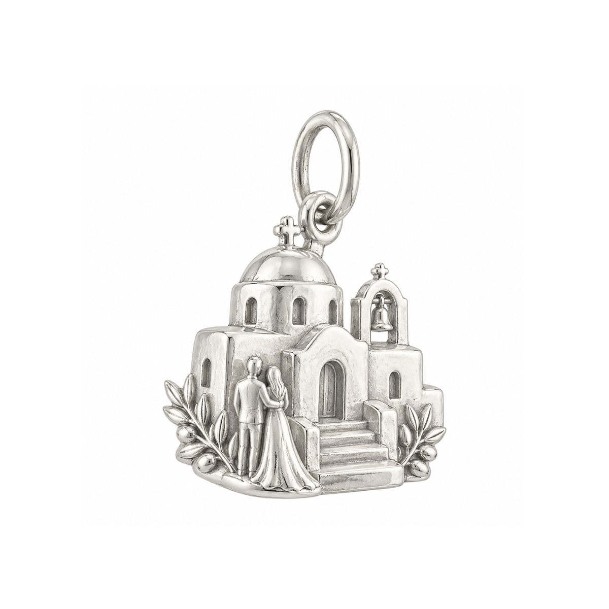 Domed Church Charm — Silver — 50-works-silver-20260916-175