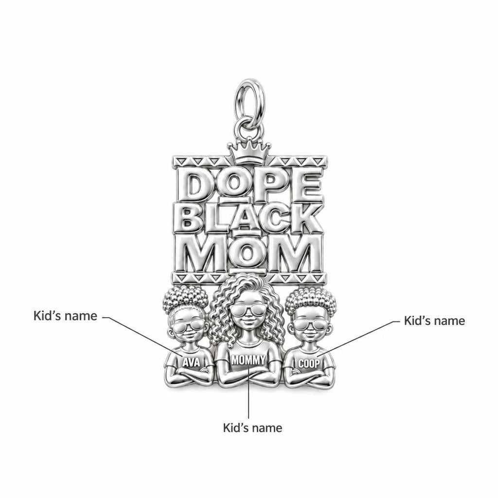 Dope Black Mom Charm Bracelet – Personalized Mom Gift – personalization guide