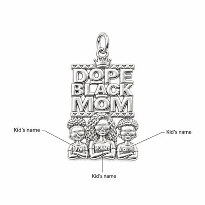Dope Black Mom Charm Bracelet – Personalized Mom Gift – personalization guide