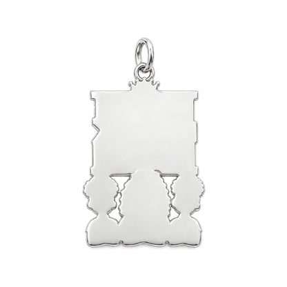 Dope Black Mom Charm Necklace Set – back of the charm, engraving area