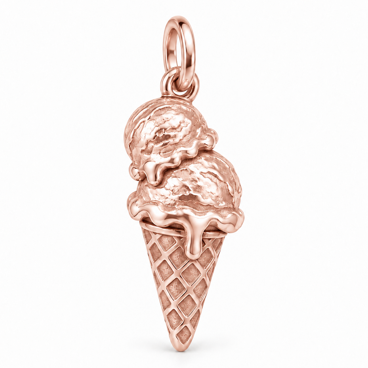 Double Scoop Ice Cream Charm — Rose Gold | charm-topics-remaining-444-2026-09-14 | topic-008