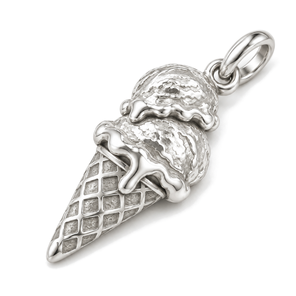 Double Scoop Ice Cream Charm — Silver Super Macro | charm-topics-remaining-444-2026-09-14 | topic-008