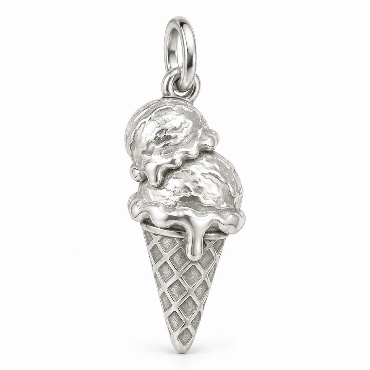 Double Scoop Ice Cream Charm — Silver | charm-topics-remaining-444-2026-09-14 | topic-008