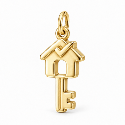 Dream Home Key Charm — Gold | charm-topics-remaining-444-2026-09-14 | topic-241