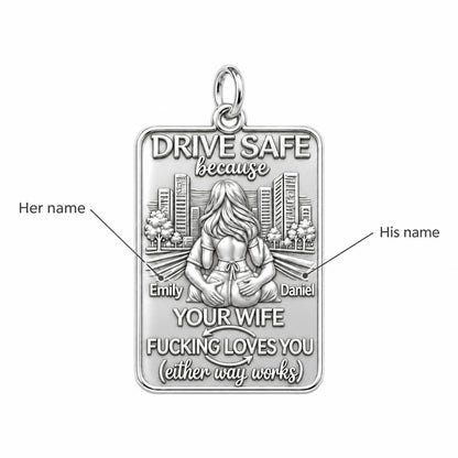 Drive Safe Love You Charm Bracelet – Personalized Couple Gift – personalization guide