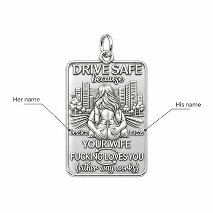 Drive Safe Love You Charm Bracelet – Personalized Couple Gift – personalization guide