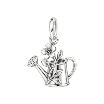 Drops of Spring Watering Can Charm and Polyester Cord Bracelet Set