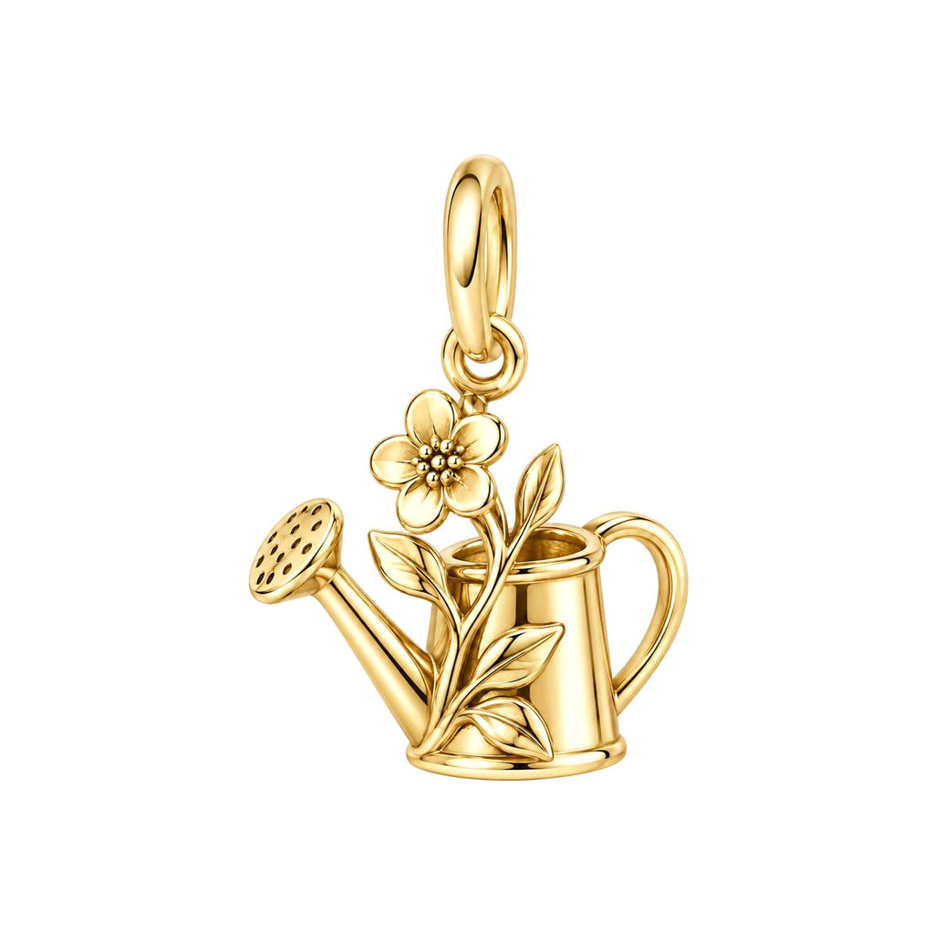 Drops of Spring Watering Can Charm and Polyester Cord Bracelet Set