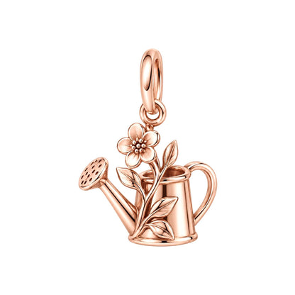 Drops of Spring Watering Can Charm and Polyester Cord Bracelet Set