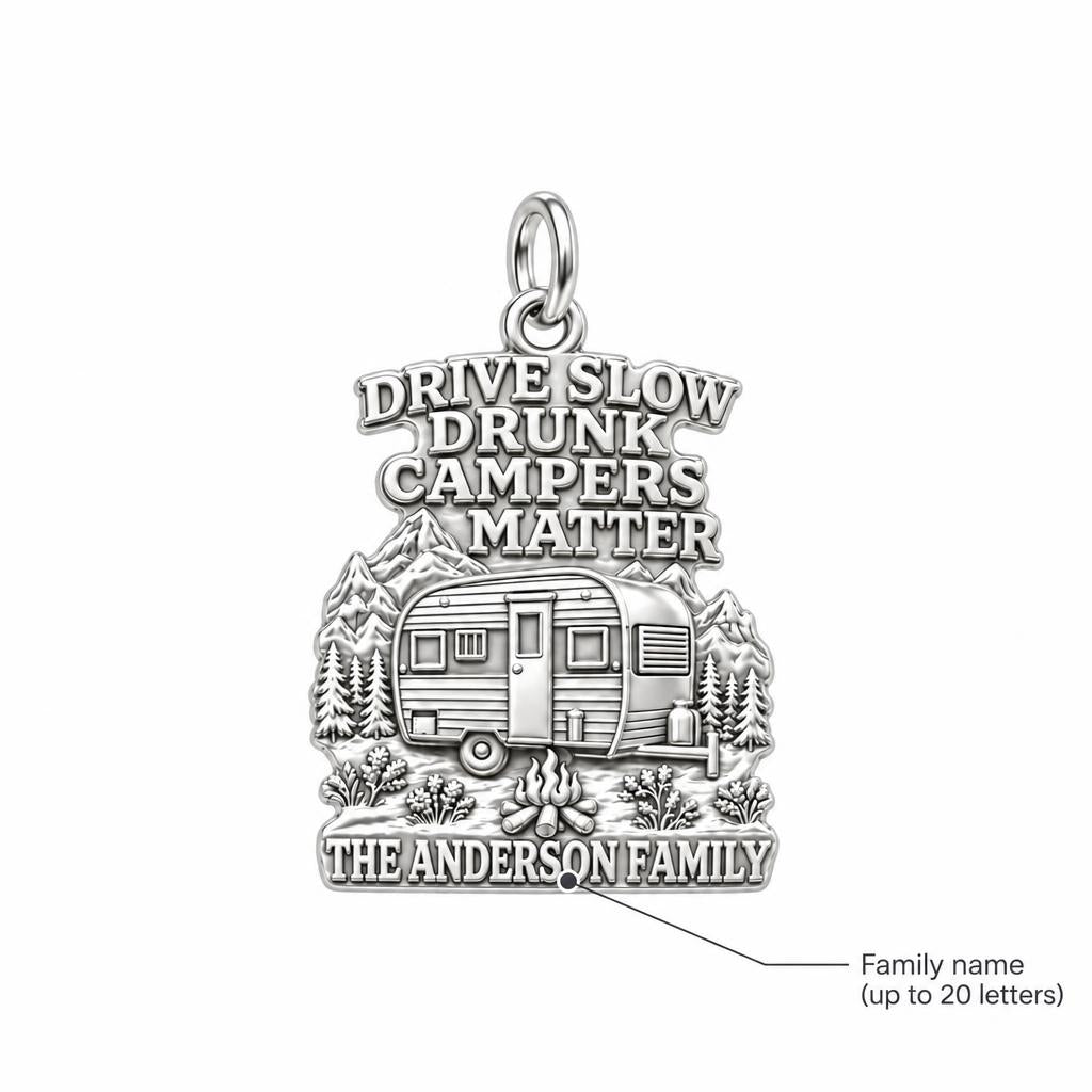 Drunk Campers Matter Charm Bracelet – Personalized Camper Gift – personalization guide