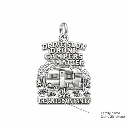 Drunk Campers Matter Charm Bracelet – Personalized Camper Gift – personalization guide