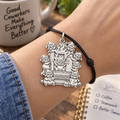 Dumpster Fire Team Charm Bracelet – Personalized Coworker Gift