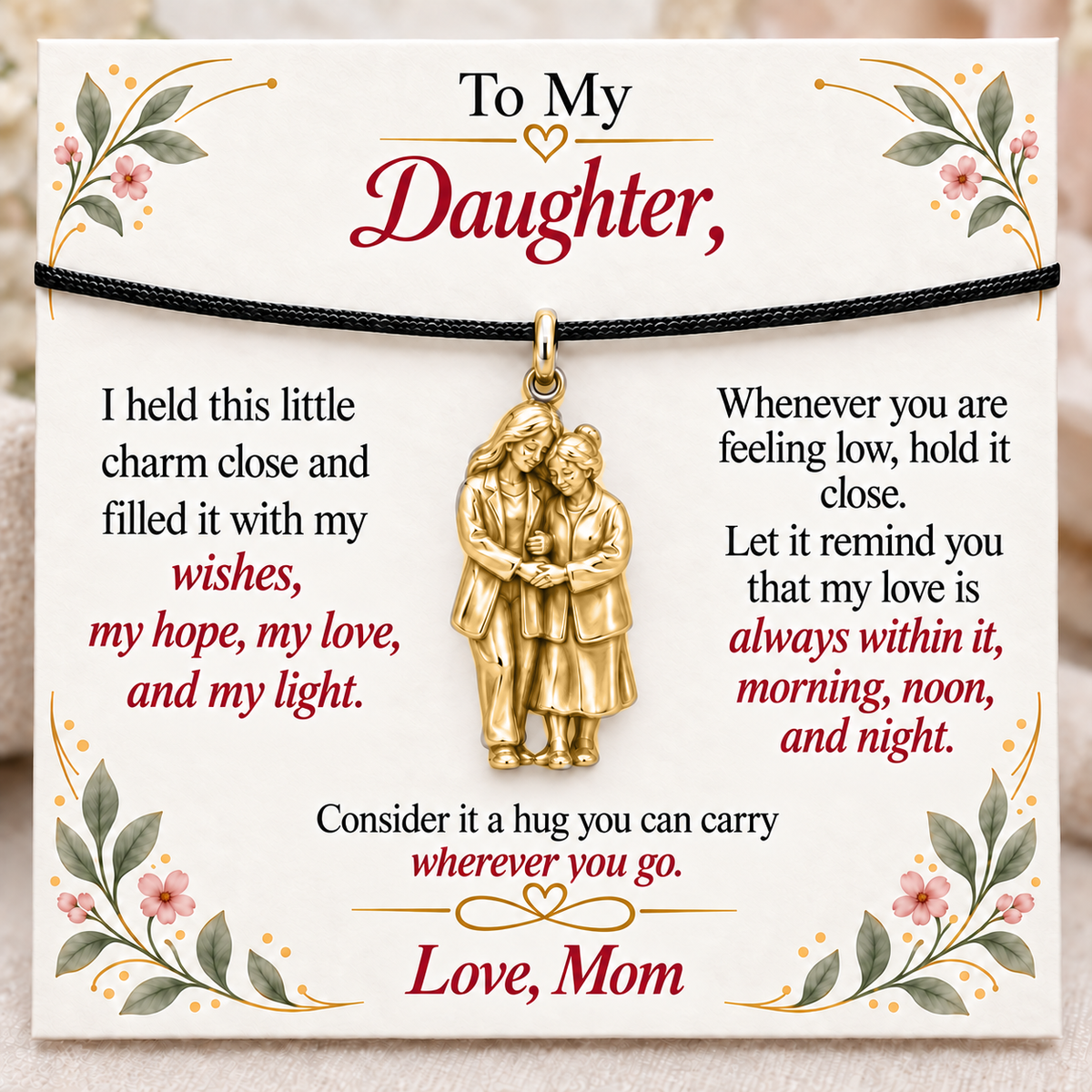 Joined Hands, Mom’s Light Within — Main image, gold finish