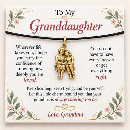 Grandma's Listening Love Charm: Always Cheering You On — Main image, gold finish