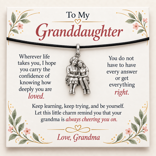 Grandma's Listening Love Charm: Always Cheering You On — Main image, silver finish