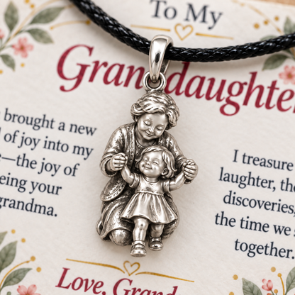 Grandma's First Steps Charm: Little Moments, Lasting Joy — Macro detail, silver finish