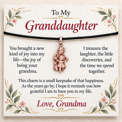 Grandma's First Steps Charm: Little Moments, Lasting Joy — Main image, rose gold finish