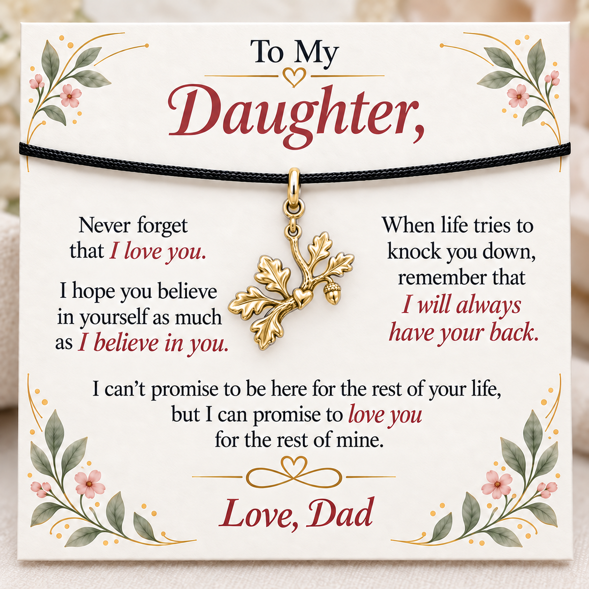 Rooted in Dad’s Love, Growing Strong — Main image, gold finish
