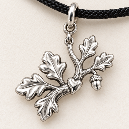 Rooted in Dad’s Love, Growing Strong — Macro detail, silver finish