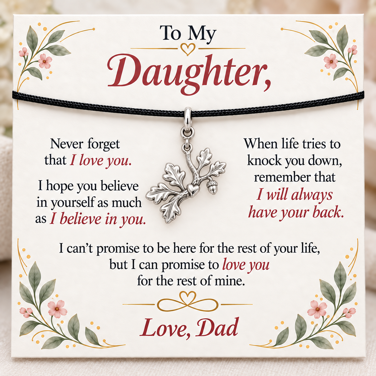 Rooted in Dad’s Love, Growing Strong — Main image, silver finish