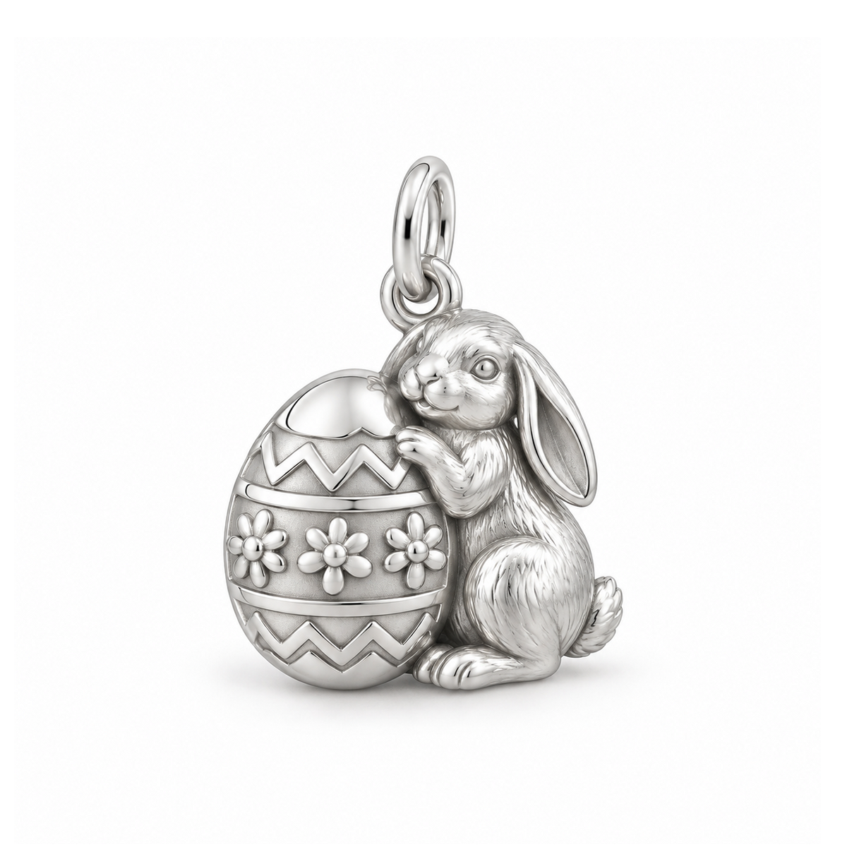 Easter Bunny Charm — Silver | charm-topics-remaining-444-2026-09-14 | topic-040