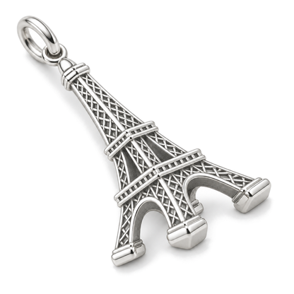 Eiffel Tower Charm — Silver Super Macro | charm-topics-remaining-444-2026-09-14 | topic-099