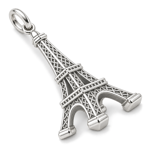 Eiffel Tower Charm — Silver Super Macro | charm-topics-remaining-444-2026-09-14 | topic-099