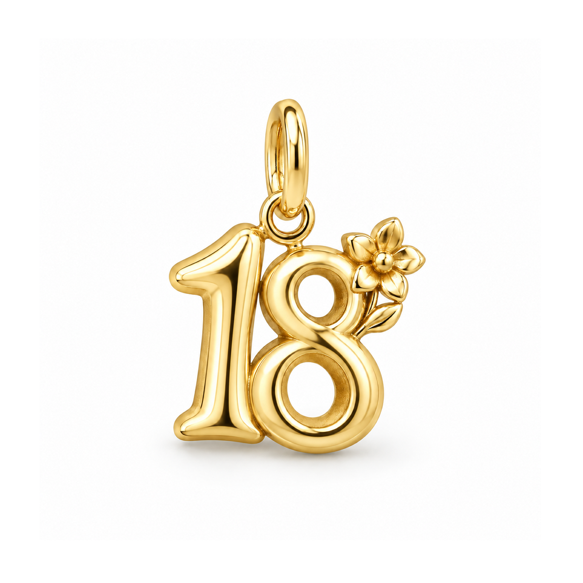 Eighteenth Birthday Bloom Charm — Gold | charm-topics-remaining-444-2026-09-14 | topic-255