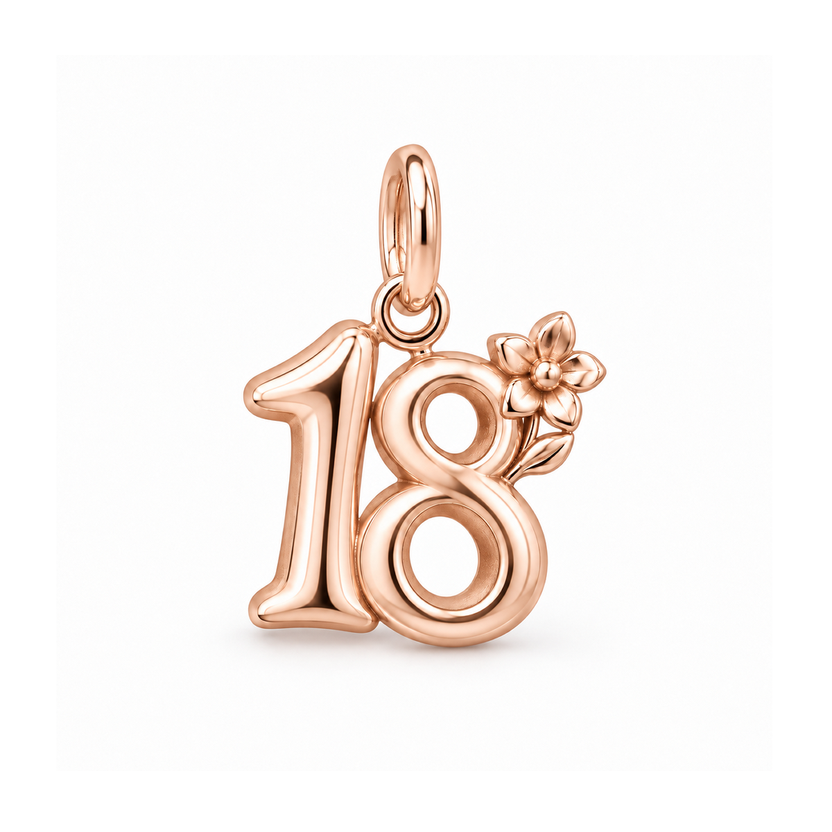 Eighteenth Birthday Bloom Charm — Rose Gold | charm-topics-remaining-444-2026-09-14 | topic-255