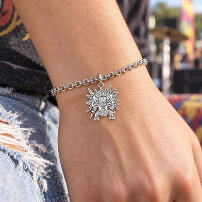 Electric Joy Monkey Charm Bracelet Set – worn / in use