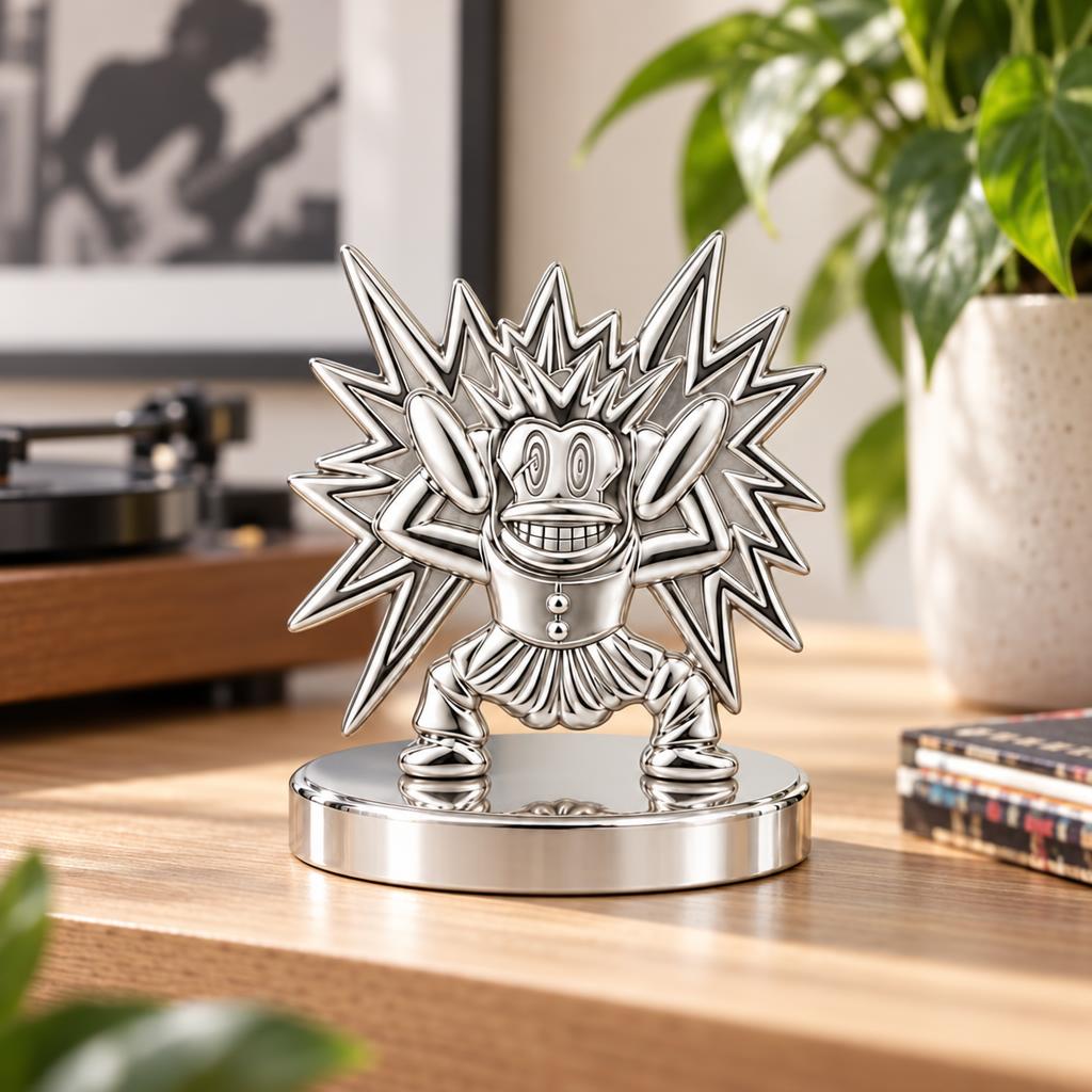 Electric Joy Monkey Keepsake Plaque – worn / in use
