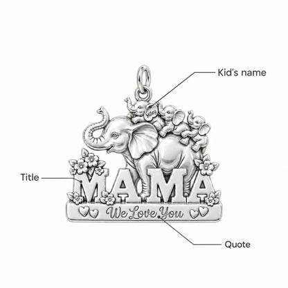 Elephant Matriarch Charm Bracelet – Personalized Mom Gift – personalization guide