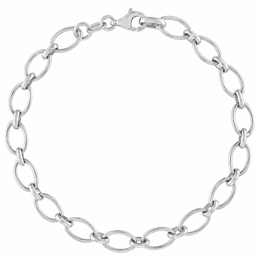 Emily Charm Bracelet — silver finish product image