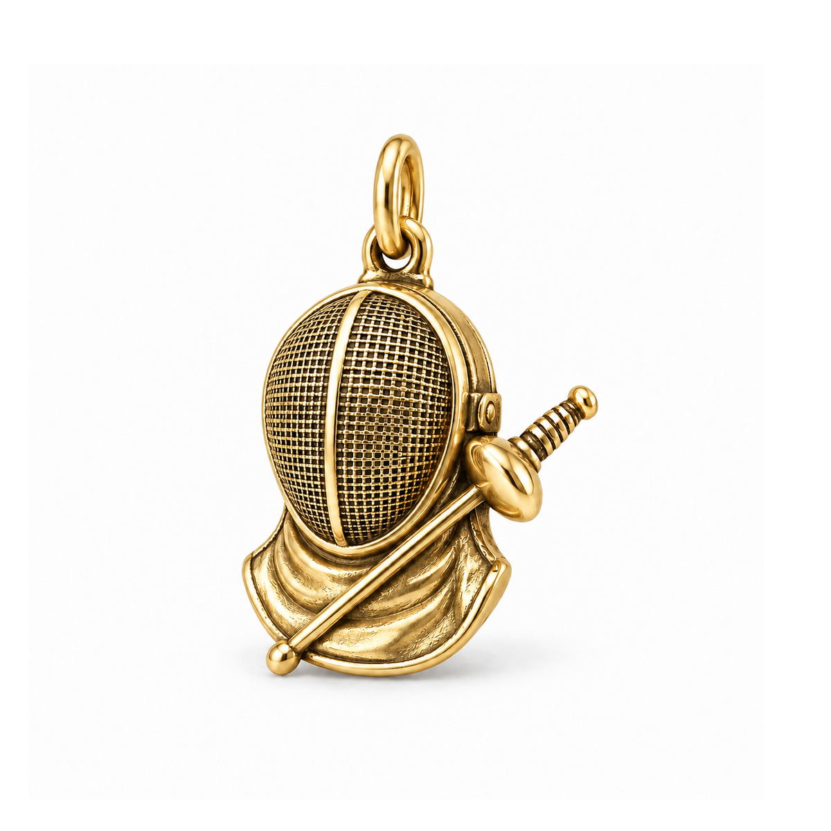 En Garde Fencing Charm — Gold | charm-topics-remaining-444-2026-09-14 | topic-345