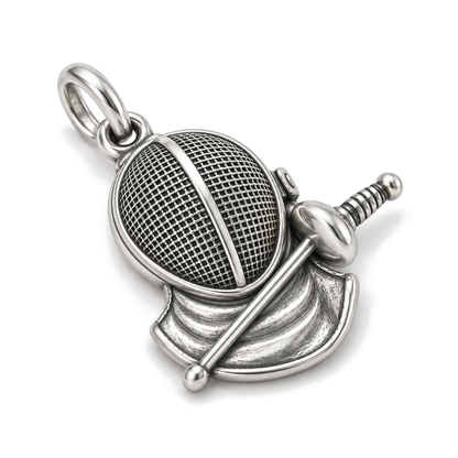 En Garde Fencing Charm — Silver Super Macro | charm-topics-remaining-444-2026-09-14 | topic-345