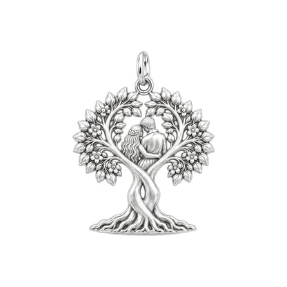 Entwined Roots of Love Charm Bracelet – Personalized Couple Gift – back of the charm, engraving area