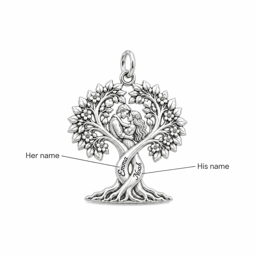 Entwined Roots of Love Charm Bracelet – Personalized Couple Gift – personalization guide
