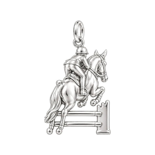 Equestrian Leap Charm Bracelet – Personalized Horse Lover Gift – back of the charm, engraving area
