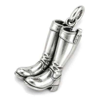 Equestrian Spirit Boots Charm — Silver Super Macro | charm-topics-remaining-444-2026-09-14 | topic-279