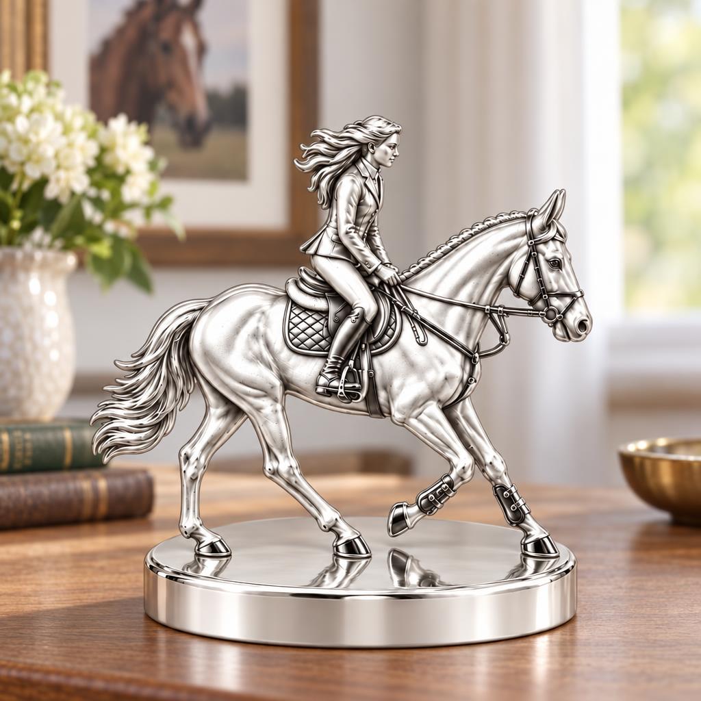 Equestrian Spirit Keepsake Plaque – worn / in use