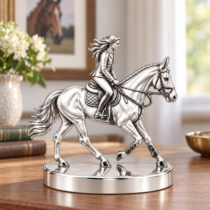 Equestrian Spirit Keepsake Plaque – worn / in use