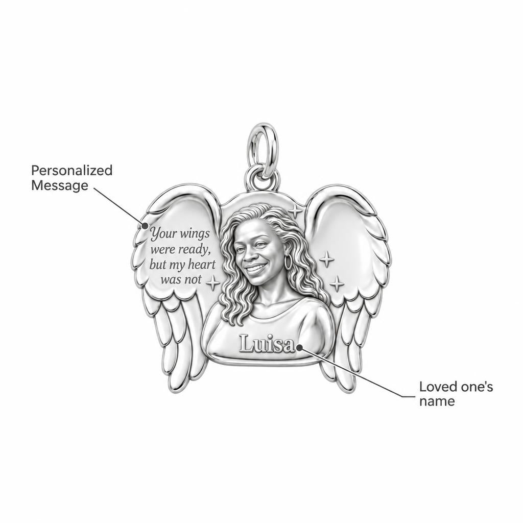 Eternal Angel Wings Charm Bracelet – Personalized Memorial Gift – personalization guide