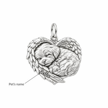 Eternal Angel Wings Heart Charm Bracelet – Personalized Dog Mom Gift – personalization guide