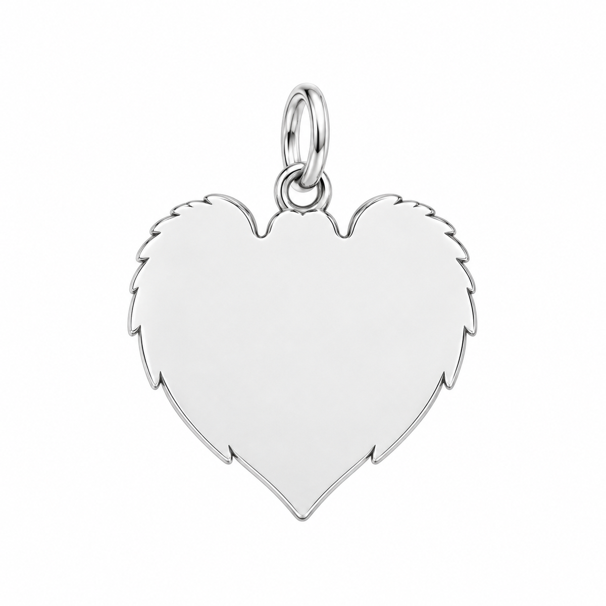Eternal Angel Wings Heart Charm Bracelet – Personalized Pet Mom Gift – back of the charm, engraving area