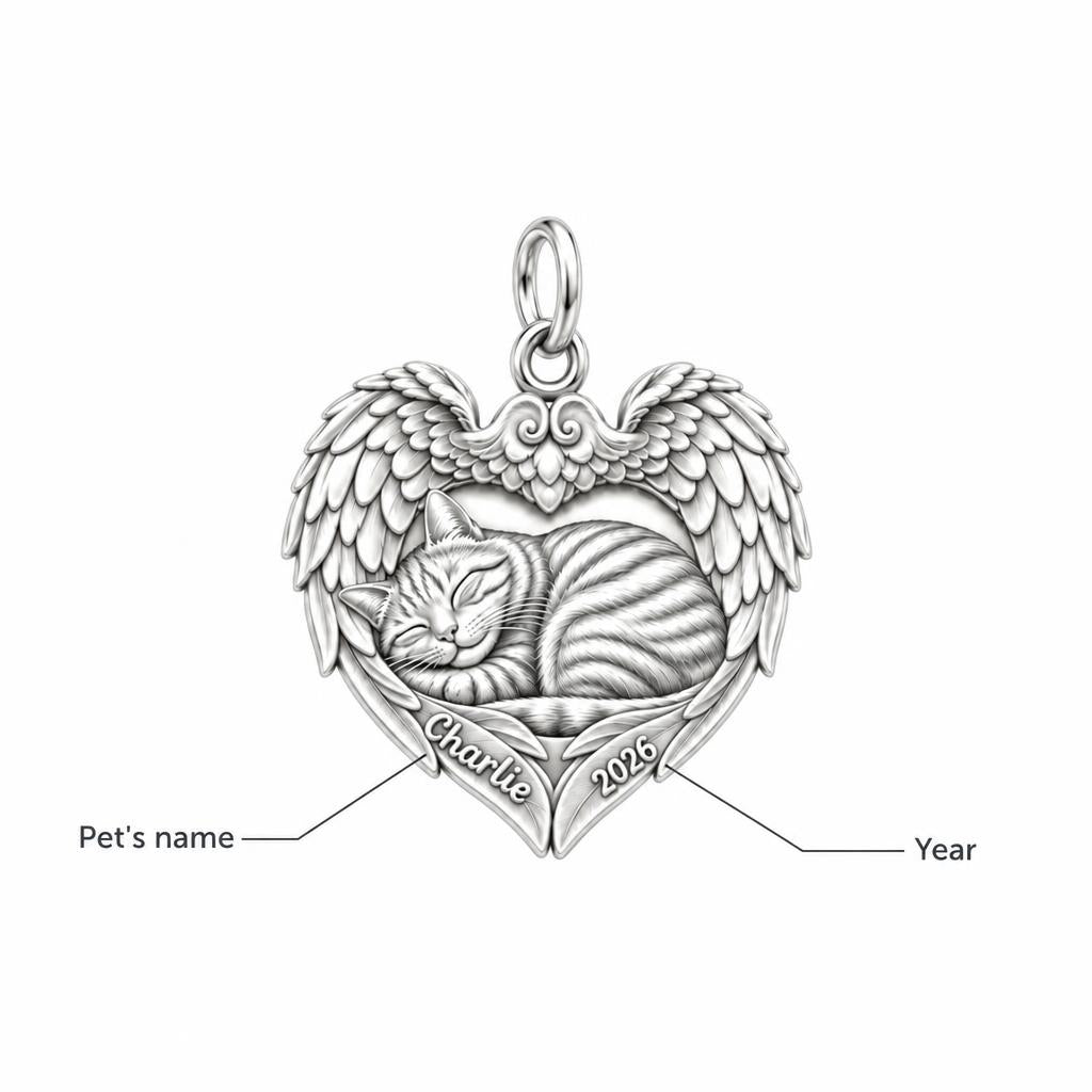 Eternal Angel Wings Heart Charm Bracelet – Personalized Pet Mom Gift – personalization guide