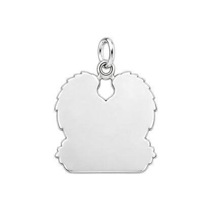 Eternal Angel Wings Pup Charm Bracelet Set – back of the charm, engraving area