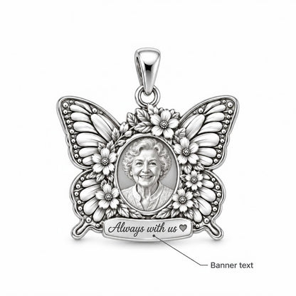 Eternal Butterfly Portrait Charm Bracelet – Personalized Memorial Gift – personalization guide